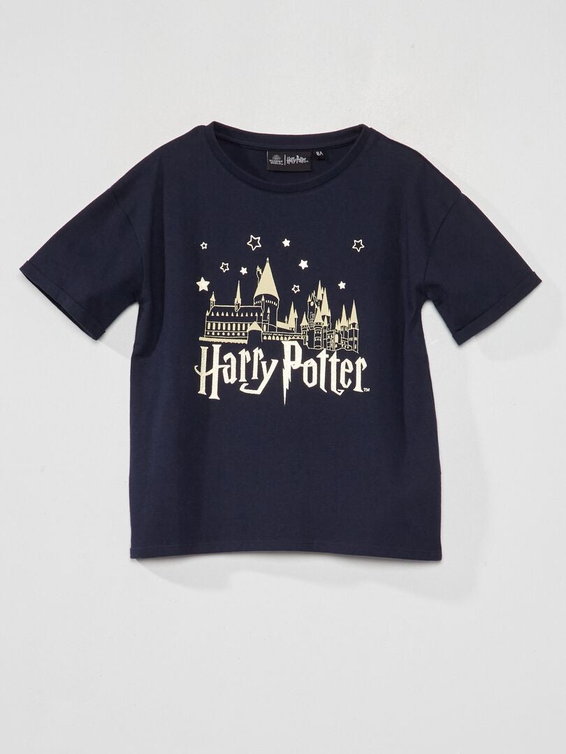 T-shirt 'Harry Potter' en jersey bleu marine - Kiabi