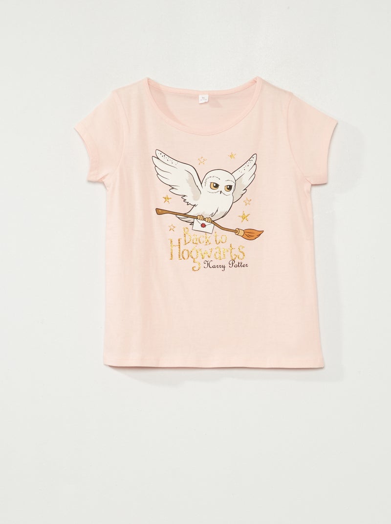 T-shirt 'Harry Potter' 'Hedwige' rose - Kiabi