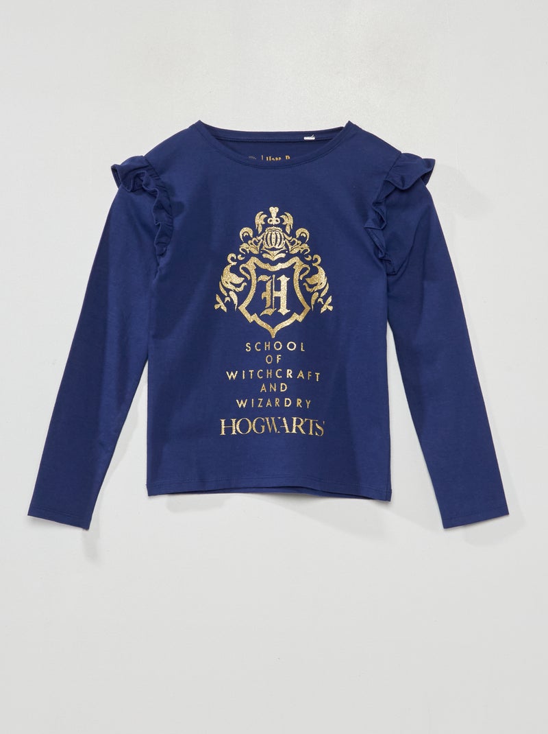 T-shirt 'Harry Potter' manches longues Bleu - Kiabi