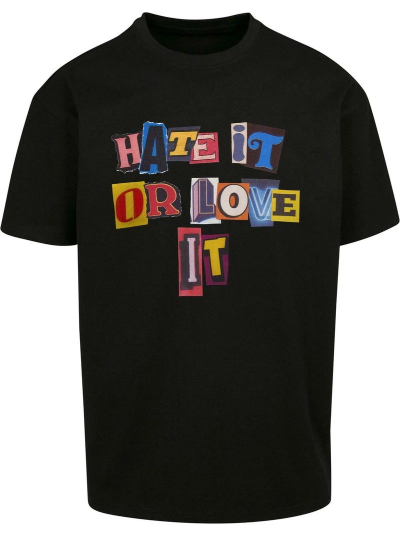 T-shirt hate it or love it - mister tee Noir - Kiabi