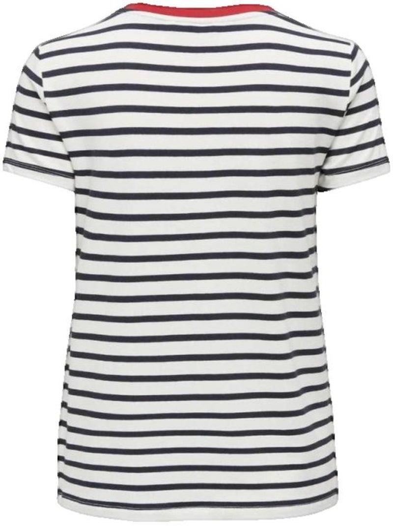 T-shirt Heart imprimé Only Blanc/Marine - Kiabi