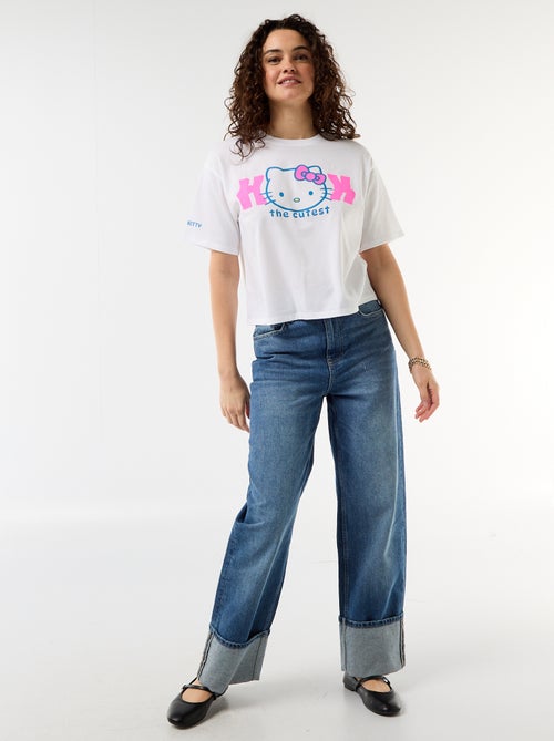 T-shirt 'Hello Kitty' à manches courtes - Kiabi