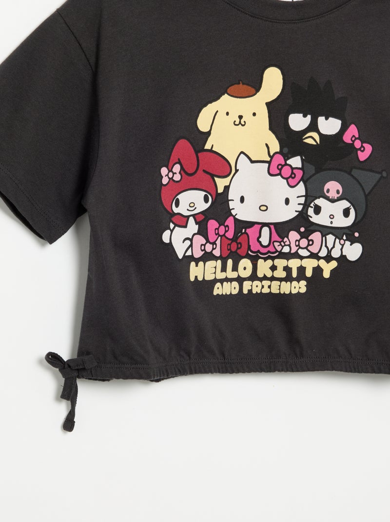 T-shirt 'Hello Kitty' à manches courtes Noir - Kiabi