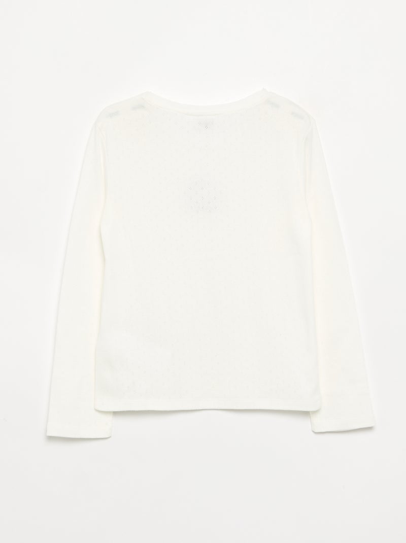 T-shirt 'Hello Kitty' à manches longues Blanc - Kiabi