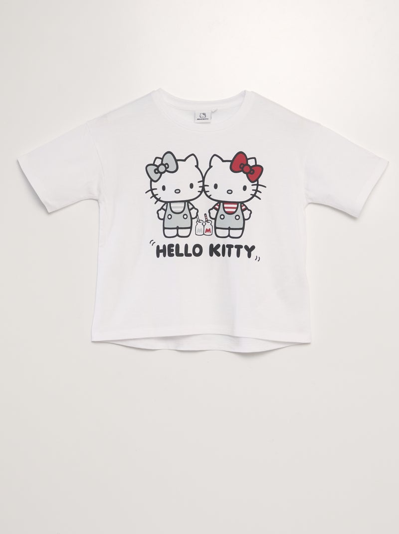 T-shirt 'Hello Kitty' blanc - Kiabi