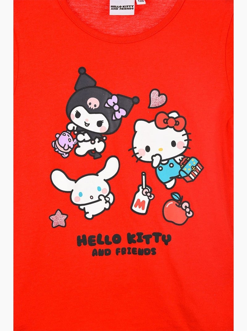 T-Shirt Hello Kitty | Licence Officielle Rouge - Kiabi