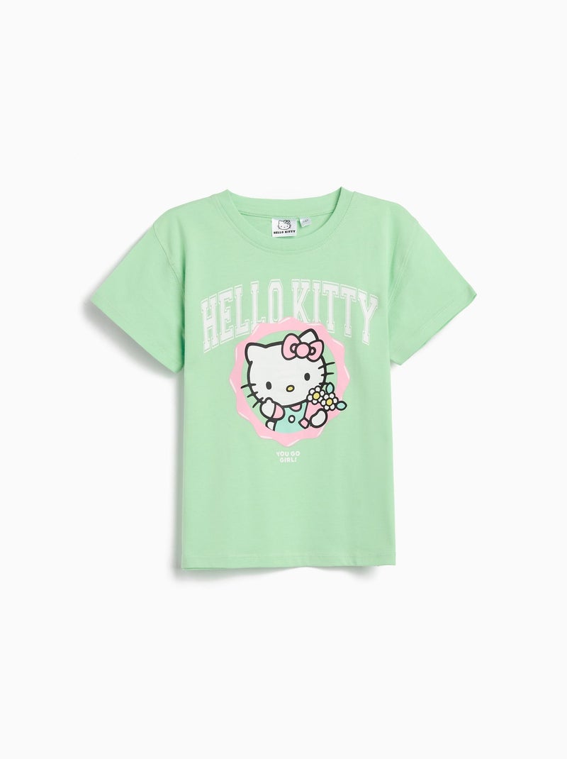 T-shirt « Hello Kitty » MO Fashion Vert - Kiabi