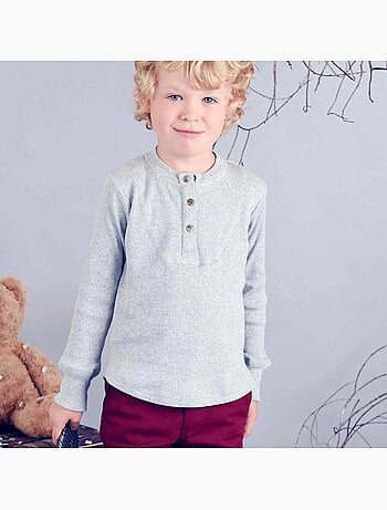 T-shirt Henley Manches Longues AUGUSTIN - La Faute à Voltaire