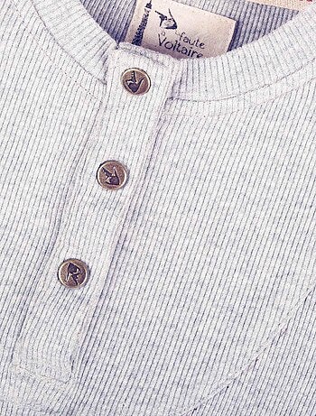 T-shirt Henley Manches Longues AUGUSTIN - La Faute à Voltaire