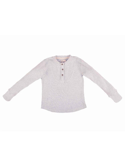 T-shirt Henley    Manches Longues  AUGUSTIN - La Faute à Voltaire - Kiabi