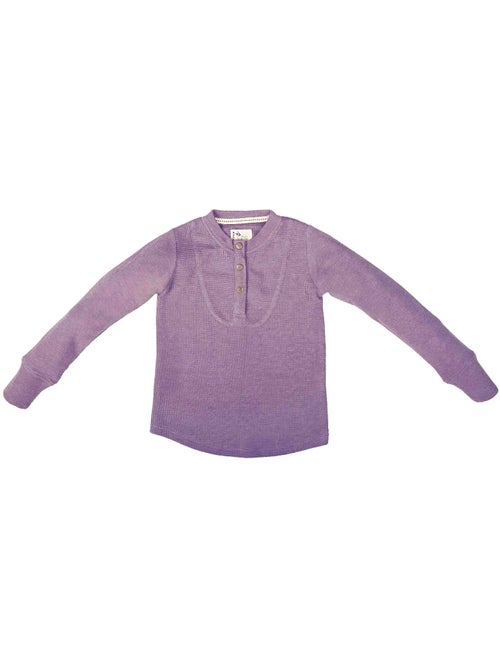 T-shirt Henley Mauve   Manches Longues  AUGUSTIN - La Faute à Voltaire - Kiabi