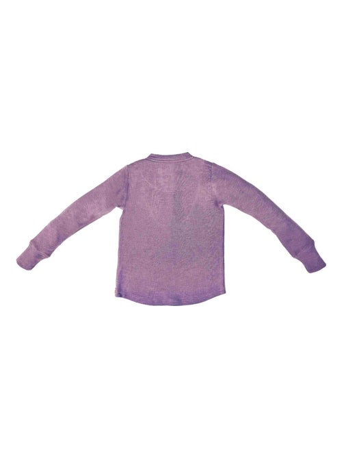T-shirt Henley Mauve   Manches Longues  AUGUSTIN - La Faute à Voltaire - Kiabi