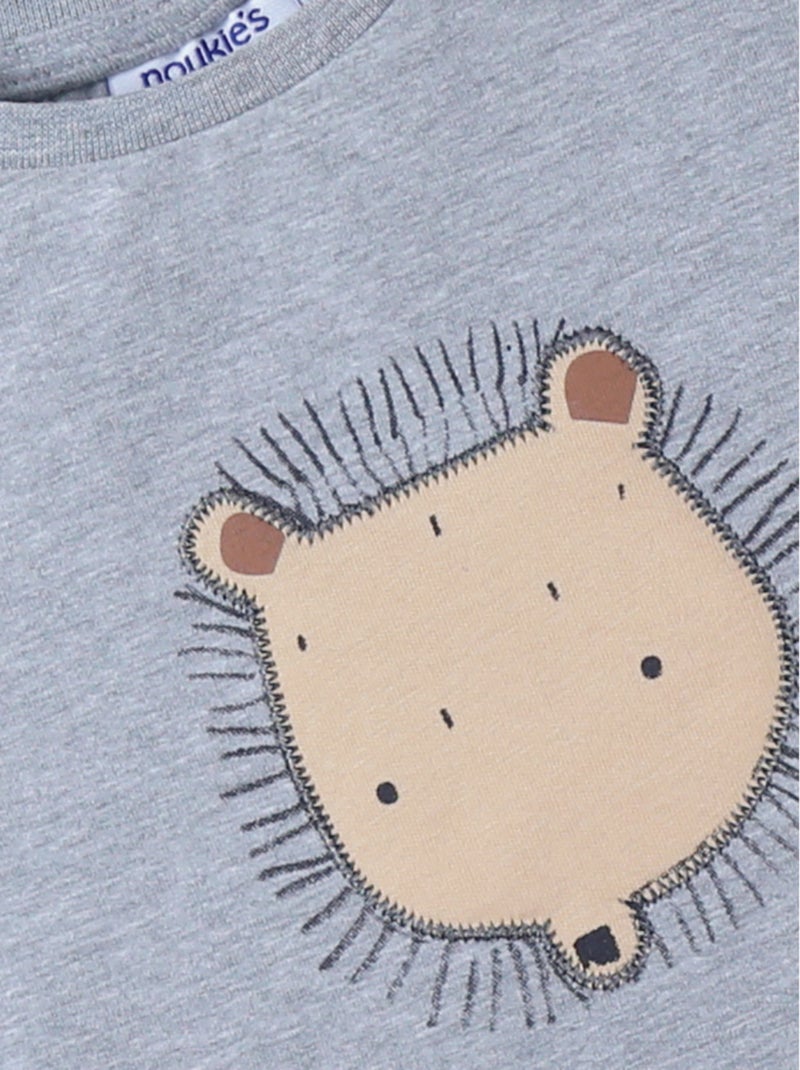 T-shirt hérisson, chiné Noukie's Gris - Kiabi