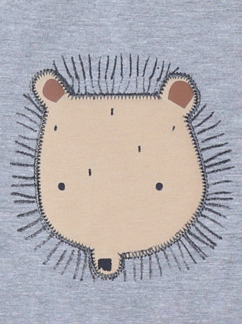 T-shirt hérisson, chiné Noukie's Gris - Kiabi