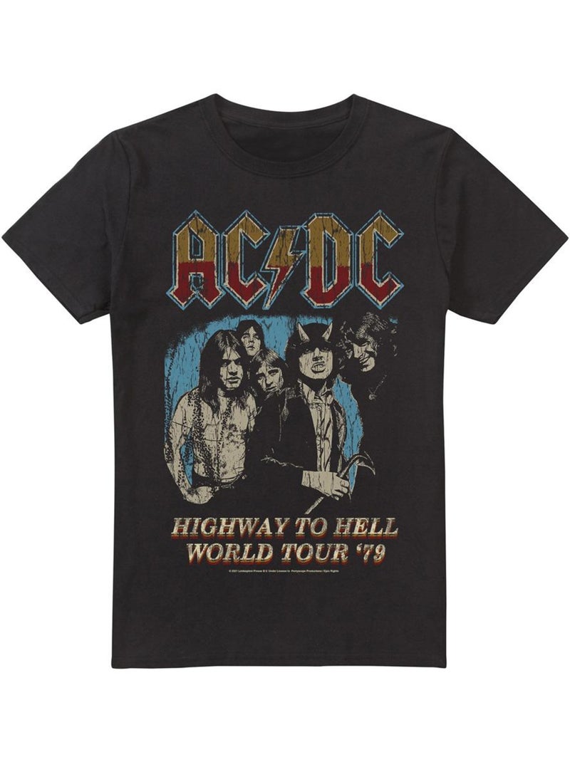 T-shirt highway world tour - ac/dc Noir - Kiabi