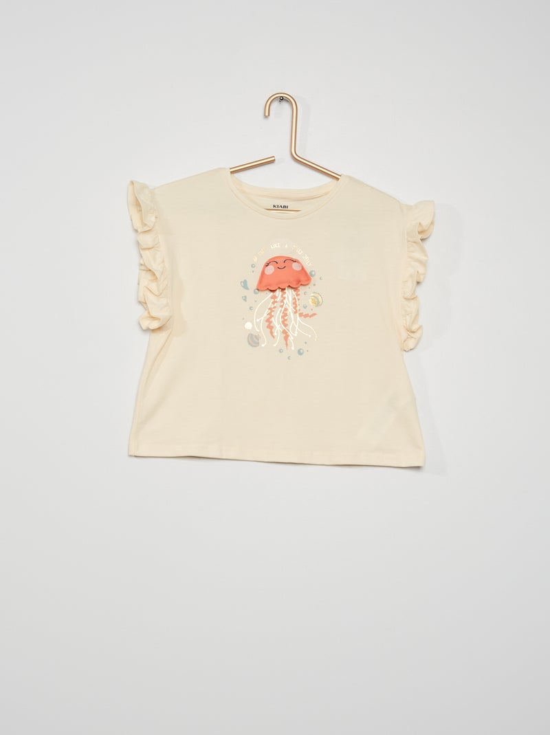 T-shirt 'hippocampe' beige - Kiabi