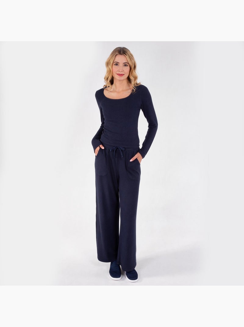 T-shirt homewear femme Bleu marine - Kiabi