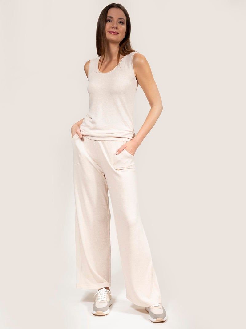 T-shirt homewear femme Isotoner Beige - Kiabi