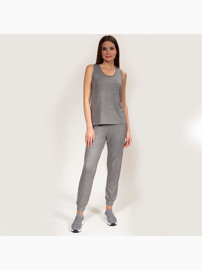 T-shirt homewear femme Isotoner Gris chiné - Kiabi