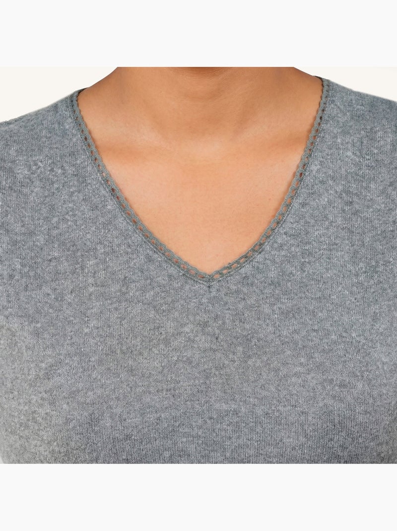 T-shirt homewear femme Isotoner Gris chiné - Kiabi
