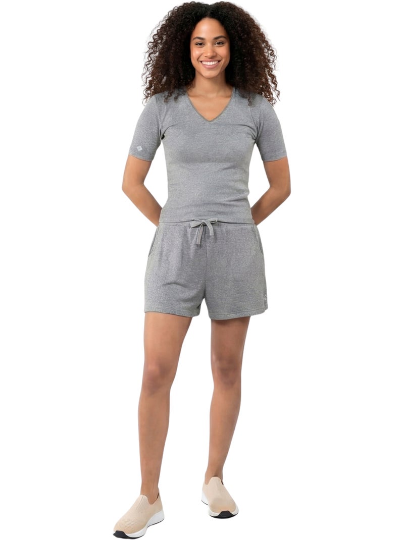 T-shirt homewear femme Isotoner Gris chiné - Kiabi
