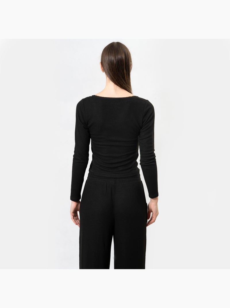 T-shirt homewear femme Isotoner Noir - Kiabi