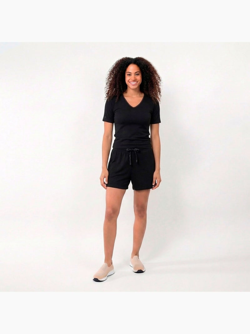 T-shirt homewear femme Isotoner Noir - Kiabi