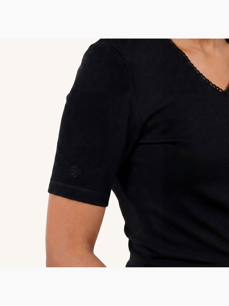 T-shirt homewear femme Isotoner Noir - Kiabi