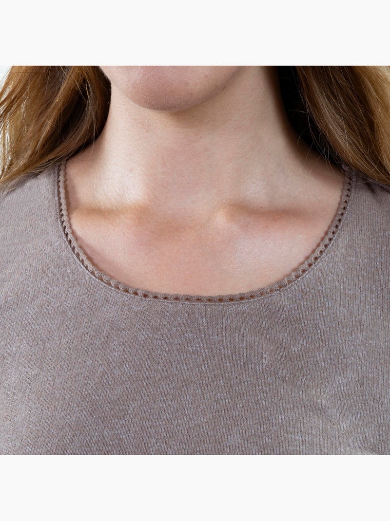 T-shirt homewear femme isotoner Taupe - Kiabi