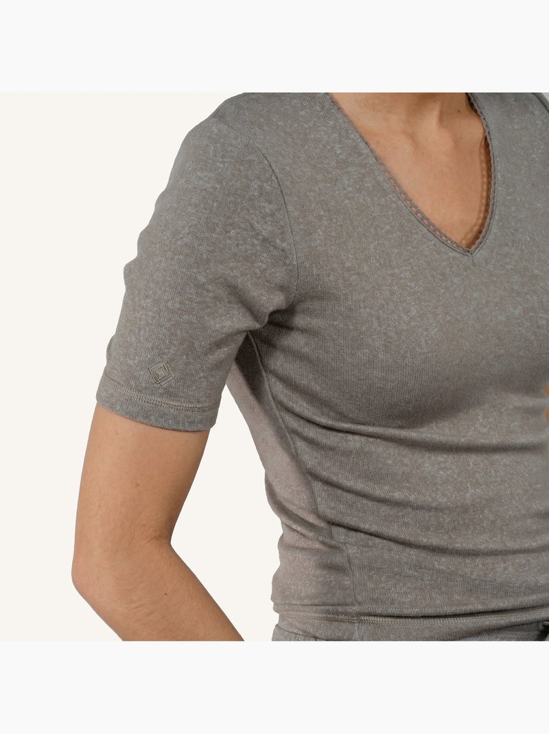 T-shirt homewear femme isotoner Taupe - Kiabi