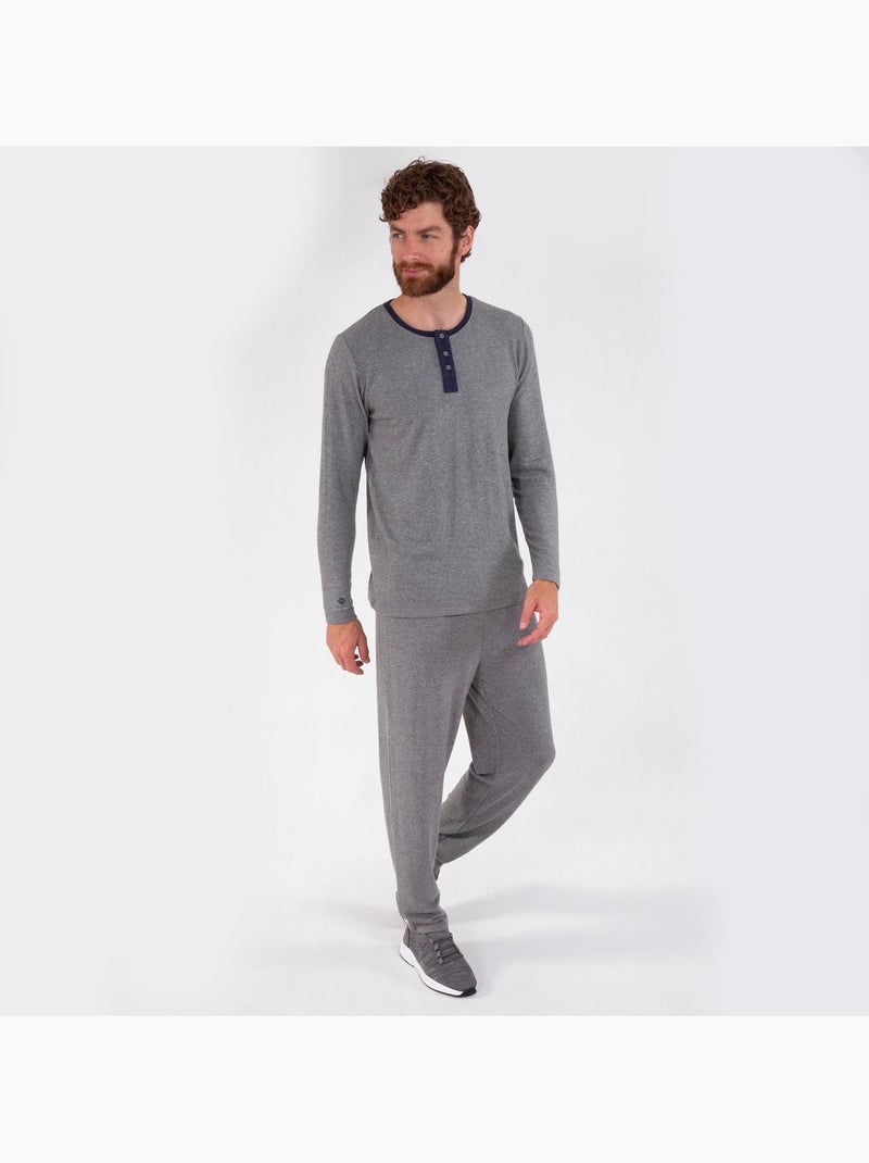 T-shirt homewear homme Gris chiné - Kiabi