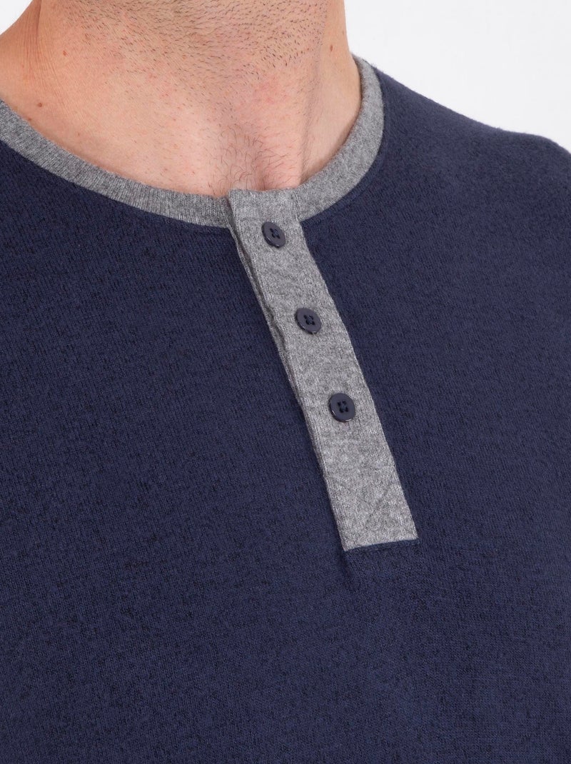 T-shirt homewear homme Isotoner Bleu marine - Kiabi