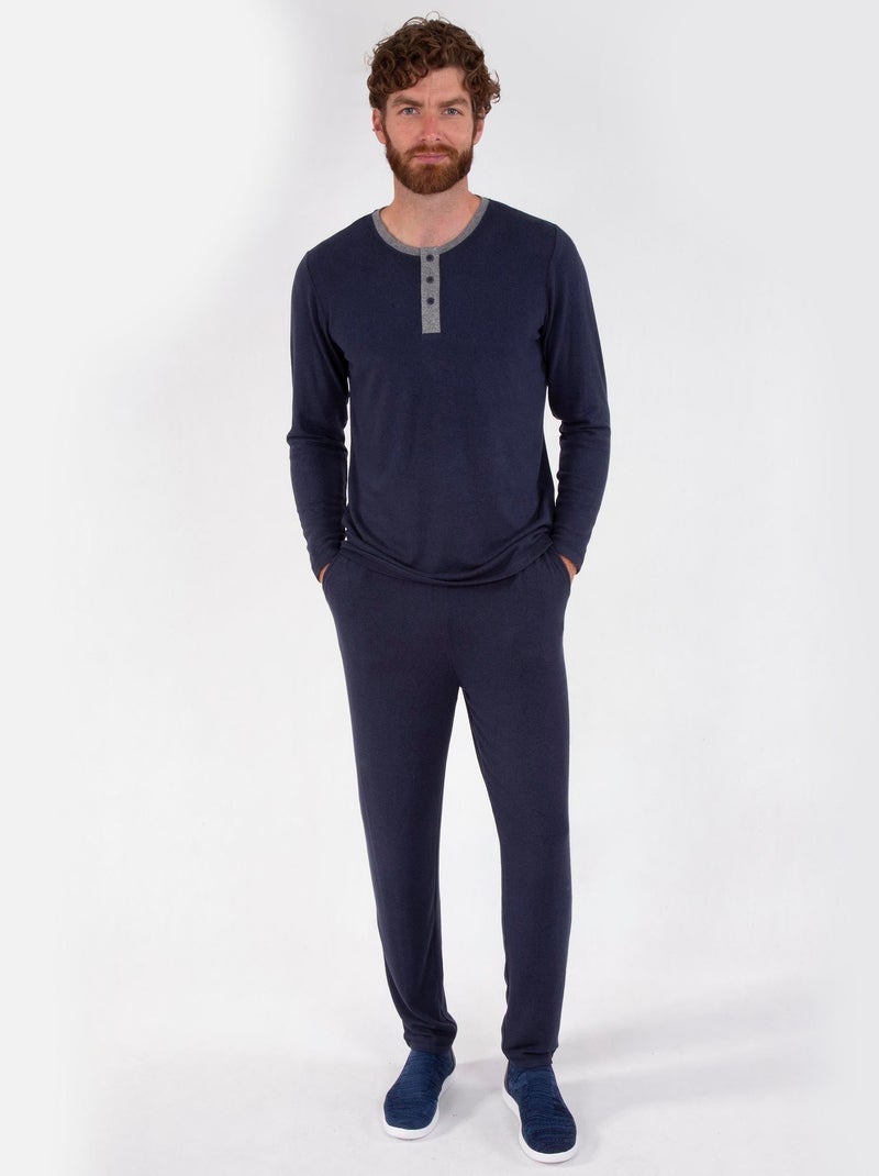 T-shirt homewear homme Isotoner Bleu marine - Kiabi