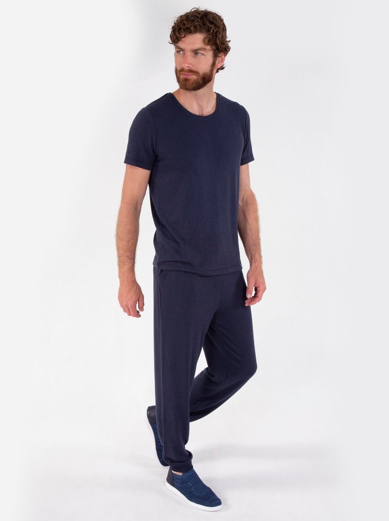 T-shirt homewear homme Isotoner Bleu marine - Kiabi