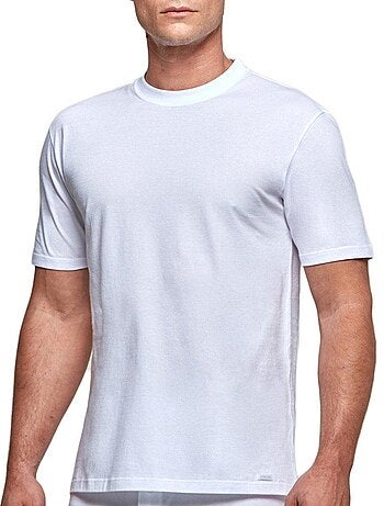 T-shirt homewear pur coton col rond Essentials - Kiabi