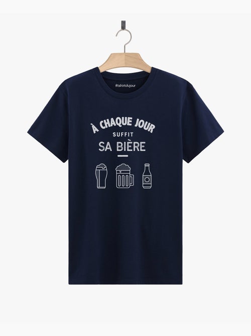 T-shirt Homme - À CHAQUE JOUR SUFFIT SA BIERE - Kiabi