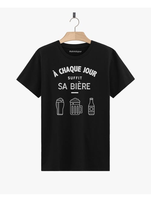 T-shirt Homme - À CHAQUE JOUR SUFFIT SA BIERE - Kiabi