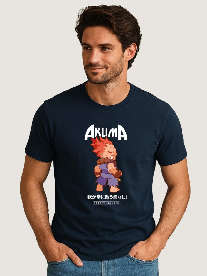 T-shirt Homme - AKUMA STREET FIGHTER Bleu marine - Kiabi