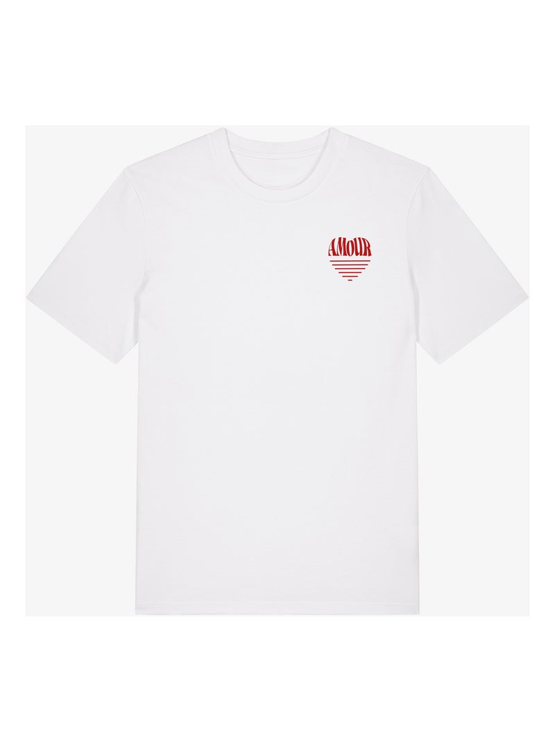 T-shirt Homme - AMOUR COEUR 2 Blanc - Kiabi