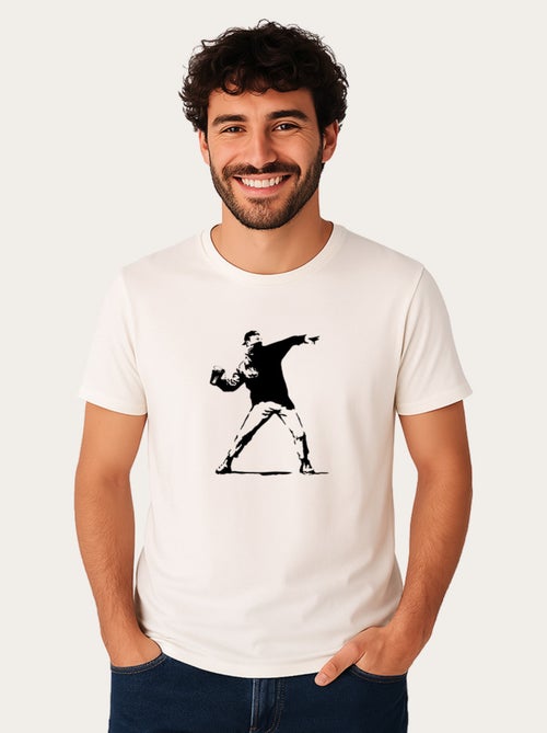 T-shirt Homme - APOH BANKSY FESTIVAL CUP THROWER - Kiabi