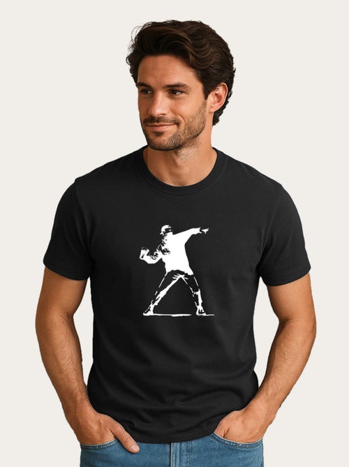 T-shirt Homme - APOH BANKSY FESTIVAL CUP THROWER - Kiabi