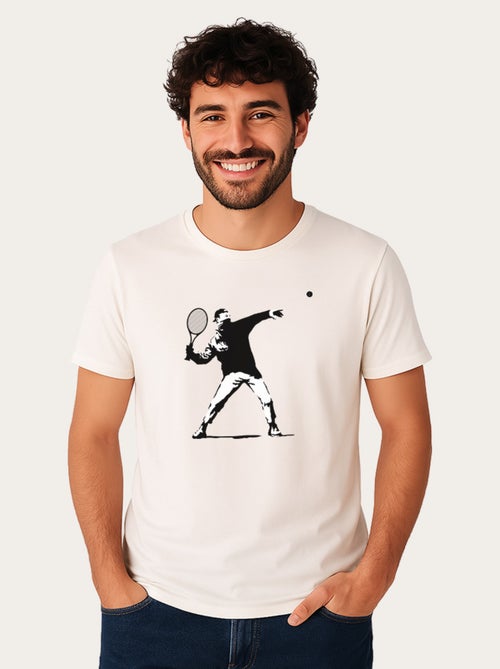 T-shirt Homme - APOH BANKSY TENNIS - Kiabi
