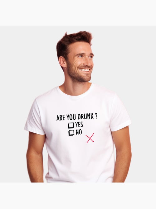 T-shirt Homme - ARE YOU DRUNK - Kiabi