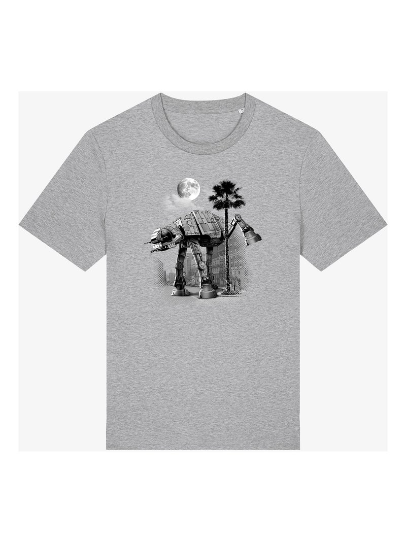 T-shirt Homme - ATA PEE TIME Gris chiné - Kiabi