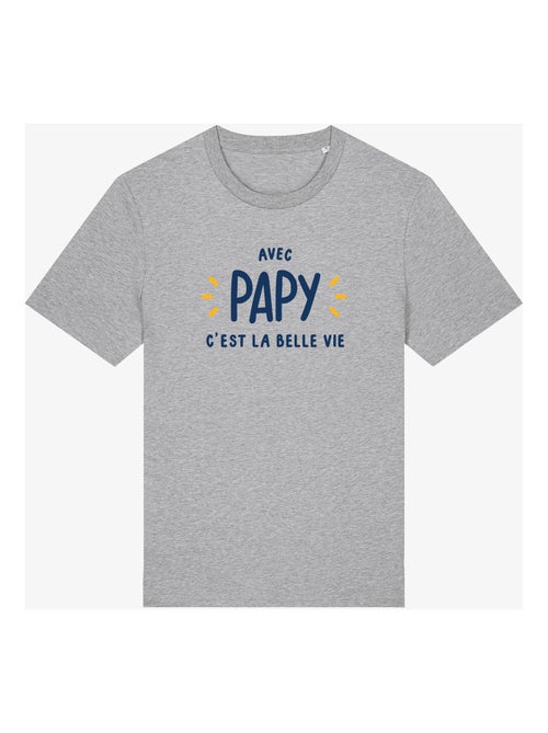 T-shirt Homme - AVEC PAPY C'EST LA BELLE VIE - Kiabi