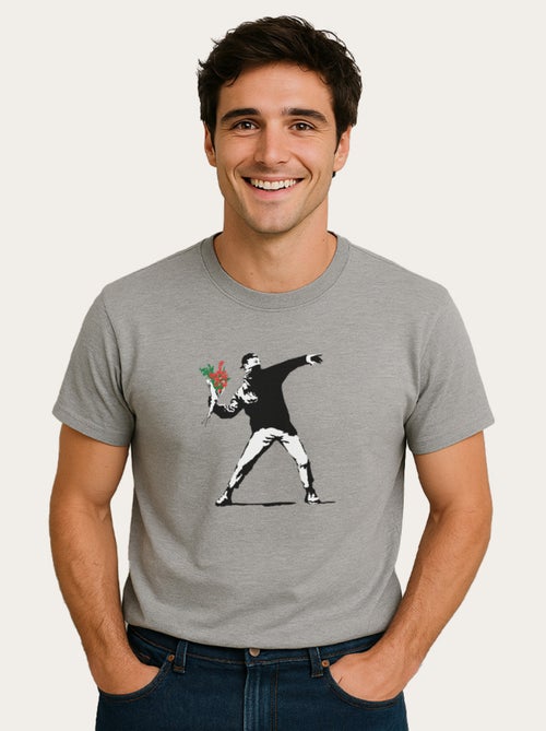 T-shirt Homme - BANKSY LOVE - Kiabi