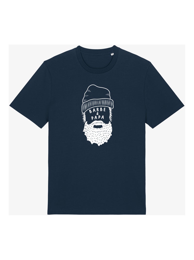 T-shirt Homme - BARBE À PAPA Bleu marine - Kiabi