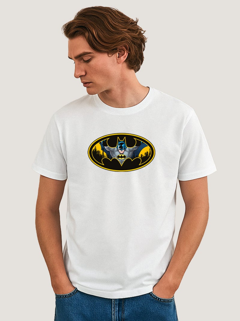 T-shirt Homme - BATMAN LOGO COULEUR Blanc - Kiabi