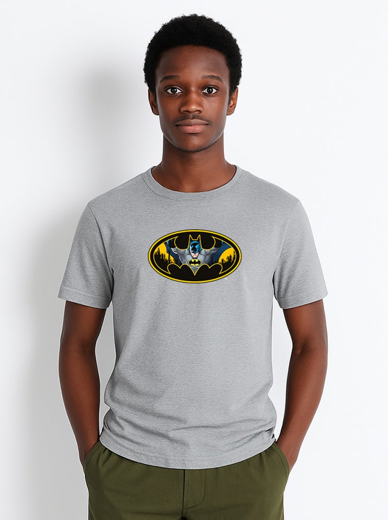 T-shirt Homme - BATMAN LOGO COULEUR Gris chiné - Kiabi