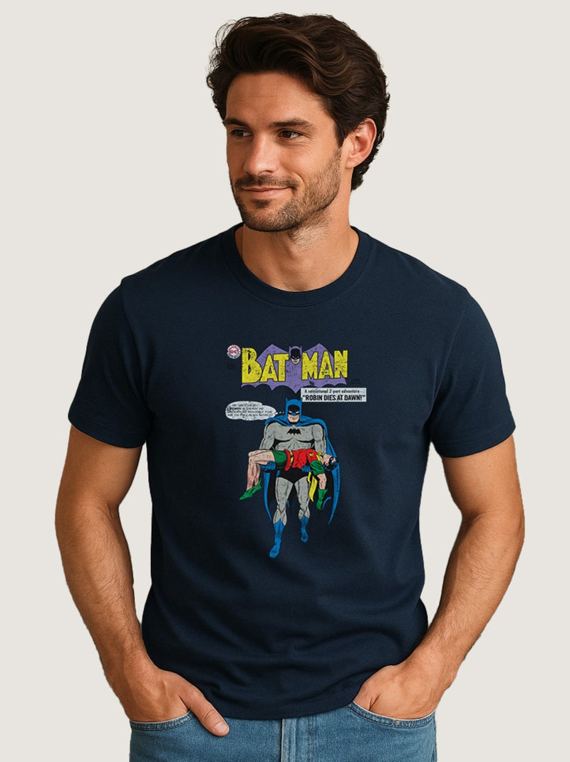 T-shirt Homme - BATMAN & ROBIN Bleu marine - Kiabi